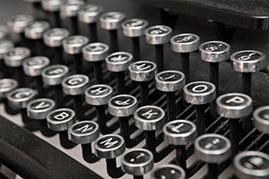 Tecles d'una màquina d'escriure